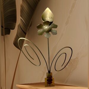 Candlestick Holder, Handcrafted, Pewter, Vintage